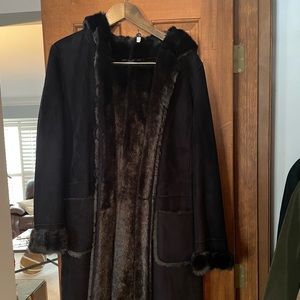 Black Suese Armani Jeans Coat